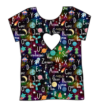 Load image into Gallery viewer, ABC Galaxy Cambria Heart Back Tee