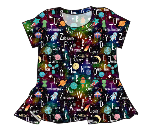 ABC Galaxy Peplum Top