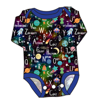 Load image into Gallery viewer, ABC Galaxy Lap Neck Bodysuit