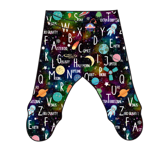 ABC Galaxy Newborn Footed Pants