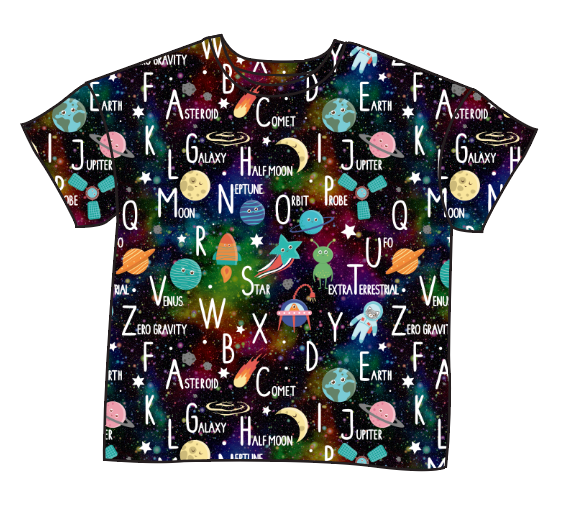 ABC Galaxy Oversized Tee