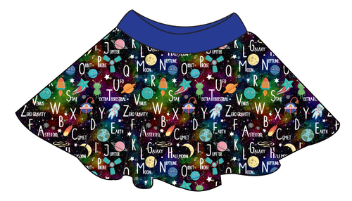 ABC Galaxy Circle Skirt