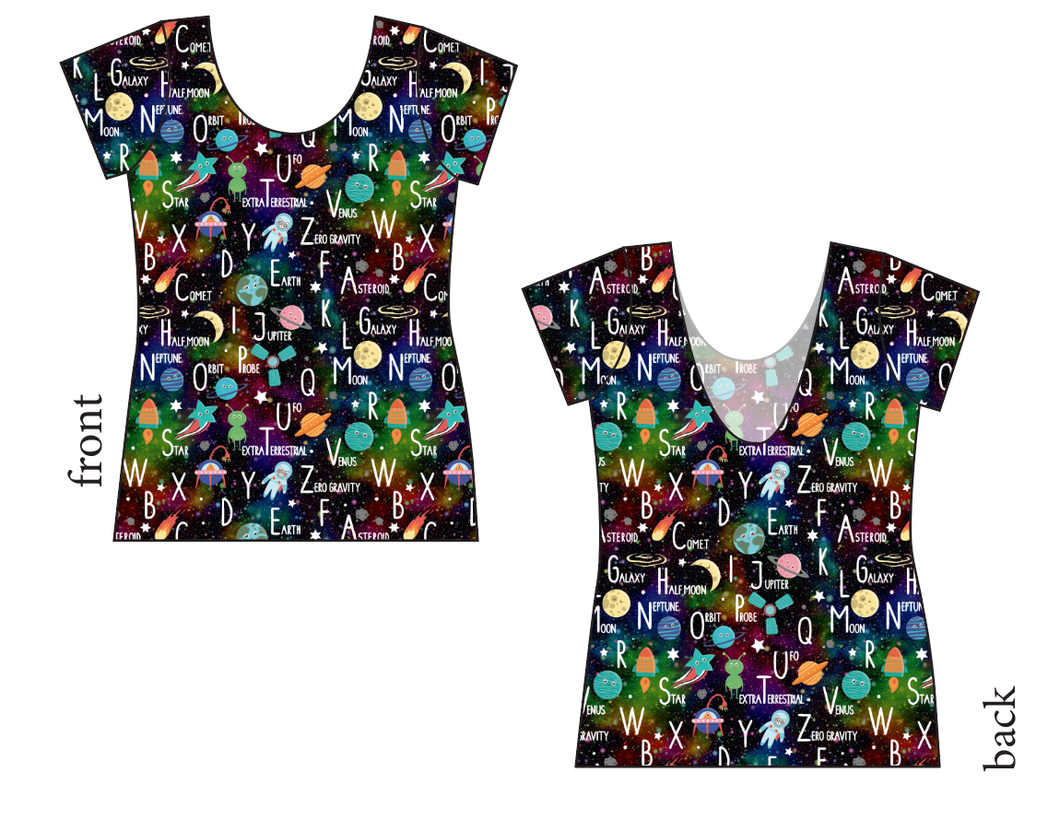 ABC Galaxy Ladies' Low Back Ballerina Tee