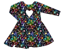 Load image into Gallery viewer, ABC Galaxy Molly Heart Back Twirly Dress