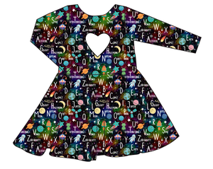 ABC Galaxy Molly Heart Back Twirly Dress