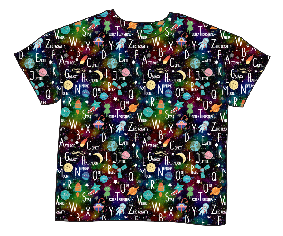 ABC Galaxy Ladies' Oversized Tee