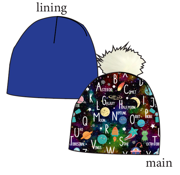 ABC Galaxy Slouchy Beanie (Reversible!)