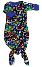 Load image into Gallery viewer, ABC Galaxy Newborn Knotted Gown