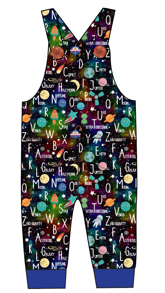 ABC Galaxy Overalls and Shortalls