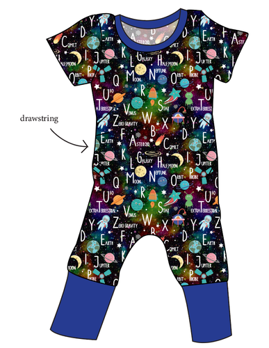 ABC Galaxy Grow With Me Pants And Shorts Romper