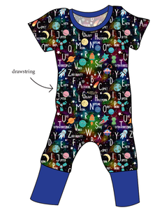 ABC Galaxy Grow With Me Pants And Shorts Romper