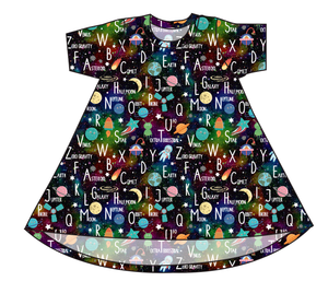 ABC Galaxy Basic T-Shirt Dress