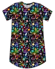 Load image into Gallery viewer, ABC Galaxy Ladies&#39; T-Shirt Dress