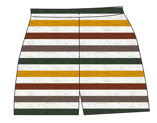 Fall Stripes Ladies' Lounge Shorts