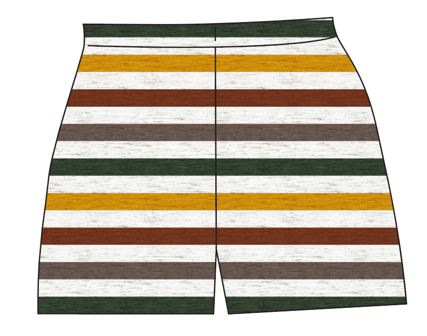 Fall Stripes Ladies' Lounge Shorts