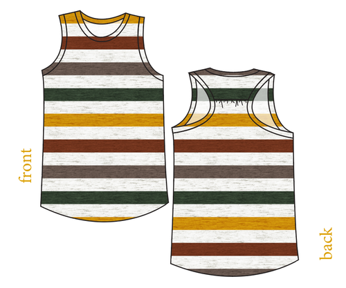 Fall Stripes Summer Tank