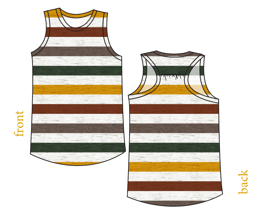 Fall Stripes Summer Tank