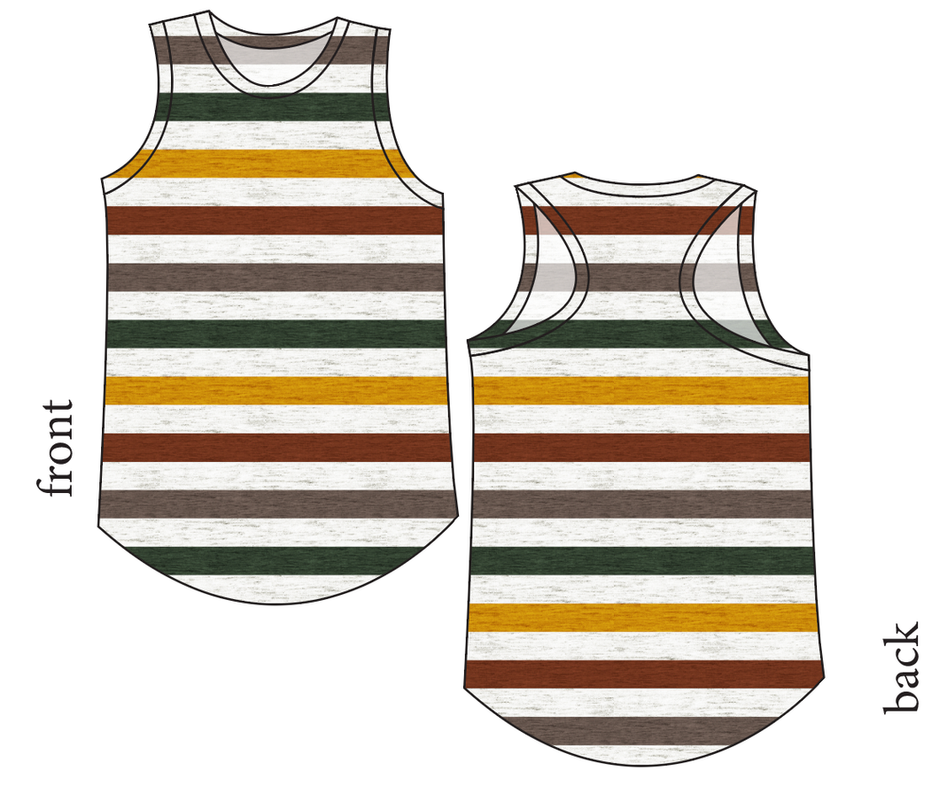 Fall Stripes Ladies' Summer Tank