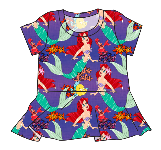 Under The Sea Peplum Top