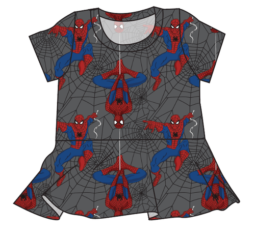 Spectacular Spidey Peplum Top