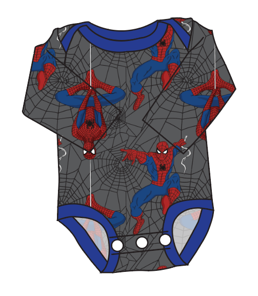 Spectacular Spidey Lap Neck Bodysuit