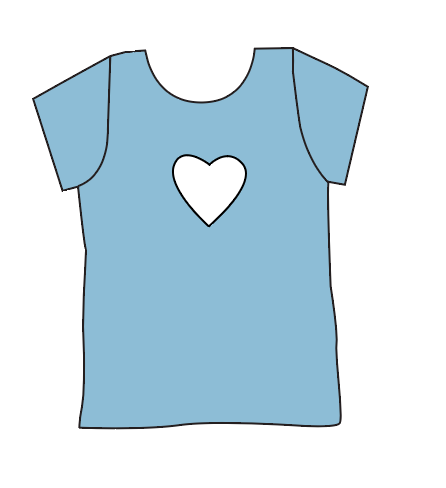 Simply Solids Cambria Heart Back Tee
