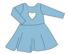 Load image into Gallery viewer, Simply Solids Molly Heart Back Twirly Dress