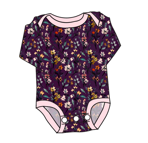 Autumn Fields Lap Neck Bodysuit