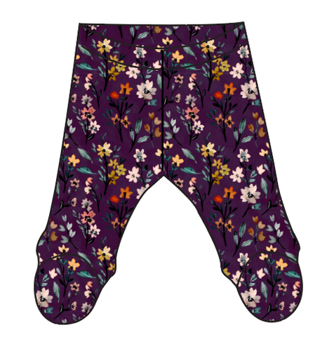 Autumn Fields Newborn Footed Pants