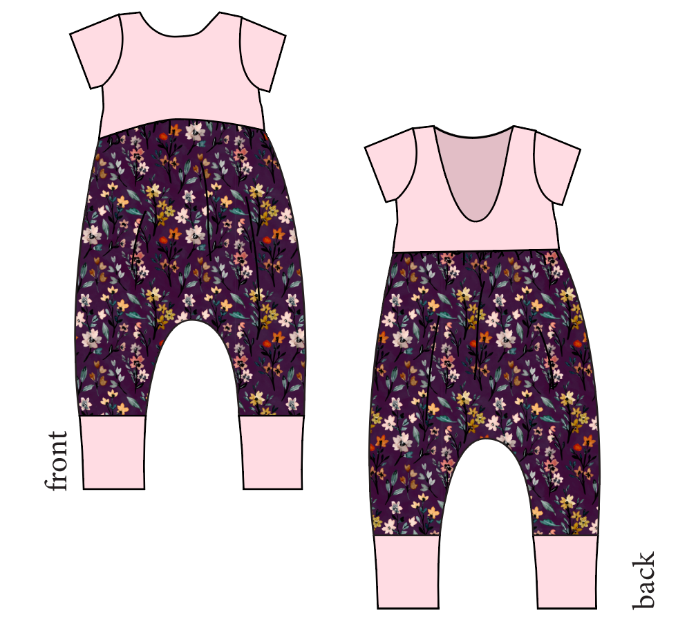 Autumn Fields Low Back Romper and Bubble Romper