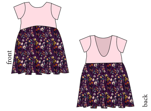 Autumn Fields Low Back Dress