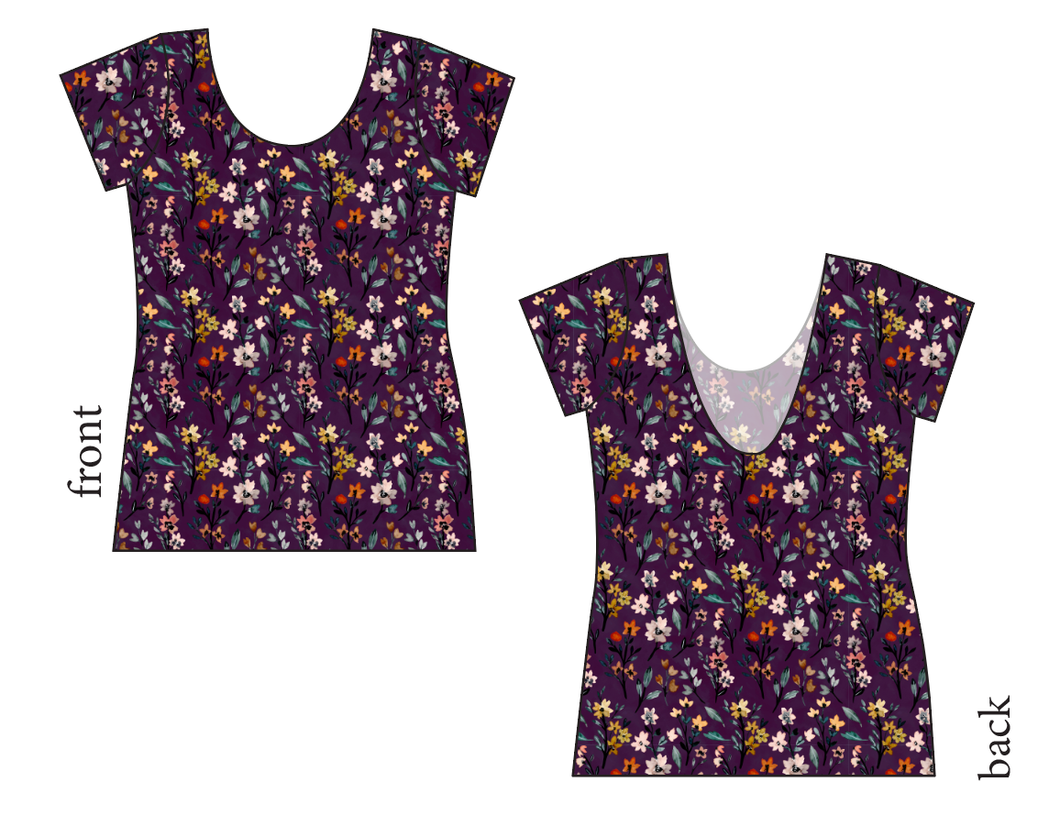 Autumn Fields Ladies' Low Back Ballerina Tee