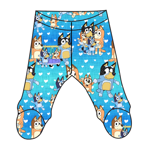 Oh Biscuits! Newborn Footed Pants