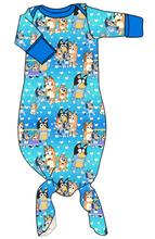 Load image into Gallery viewer, Oh Biscuits! Newborn Knotted Gown