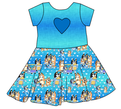 Oh Biscuits! Molly Heart Back Twirly Dress