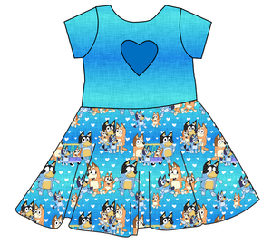 Oh Biscuits! Molly Heart Back Twirly Dress