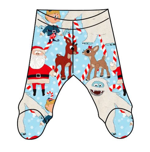 Reindeer Games Newborn Footed Pants