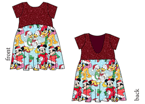 Mickey Wonderland Low Back Dress