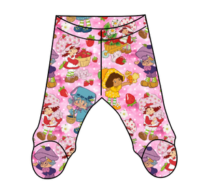 Berry Besties Newborn Footed Pants