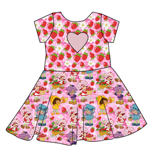 Berry Besties Molly Heart Back Twirly Dress