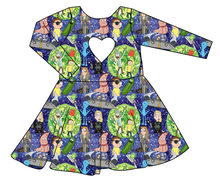 Load image into Gallery viewer, Wubba Lubba Dub Dub Molly Heart Back Twirly Dress