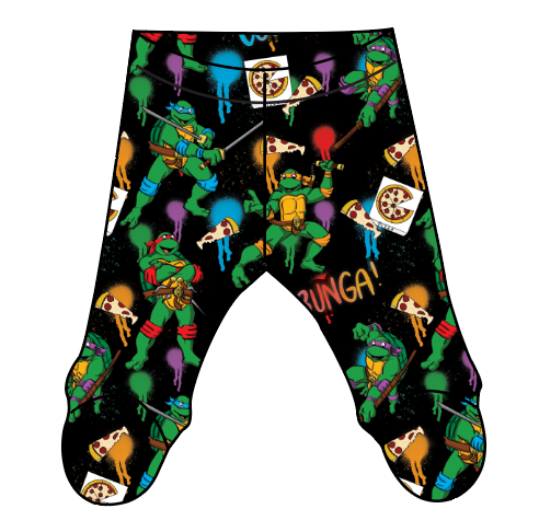 Cowabunga! Ninja Turtles Newborn Footed Pants