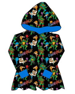 Cowabunga! Ninja Turtles Peplum Hoodie (or Crewneck)