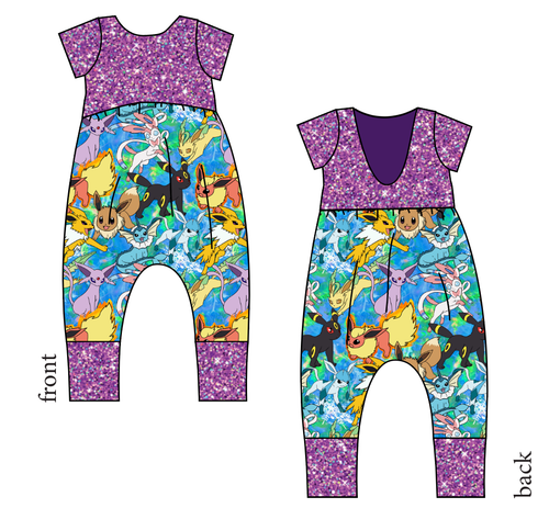 Eeveelution Low Back Romper and Bubble Romper