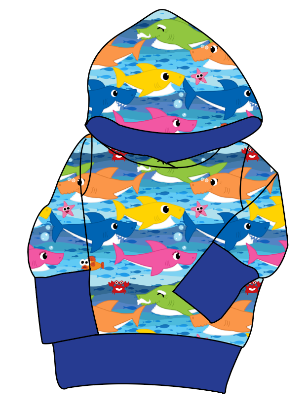 Shark Family Grow With Me Hoodie (or Crewneck)