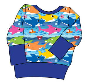 Shark Family Grow With Me Hoodie (or Crewneck)