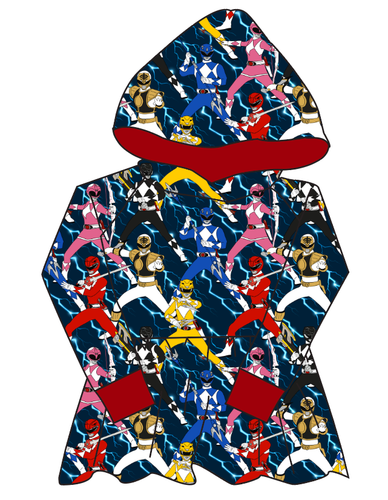 Mighty Morphin Peplum Hoodie (or Crewneck)