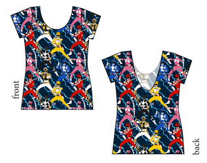 Mighty Morphin Ladies' Low Back Ballerina Tee