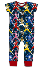 Load image into Gallery viewer, Mighty Morphin Bennett Pants and Shorts Length T-Shirt Romper