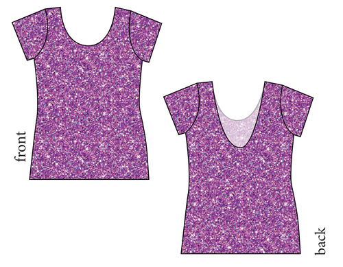 Glitters Ladies' Low Back Ballerina Tee